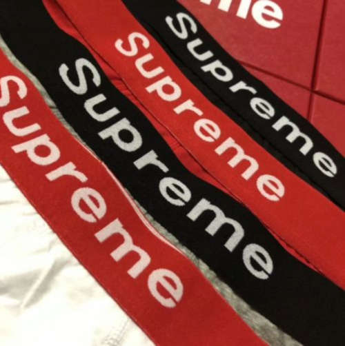4-pack, New Supreme Boxer Briefs, (Red, Black, Gray & White) in Retail Box (L)
