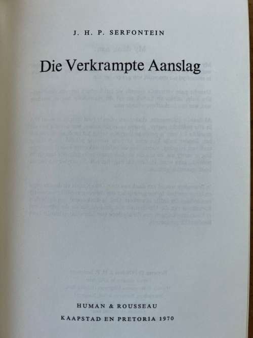 DIE VERKRAMPTE AANSLAG