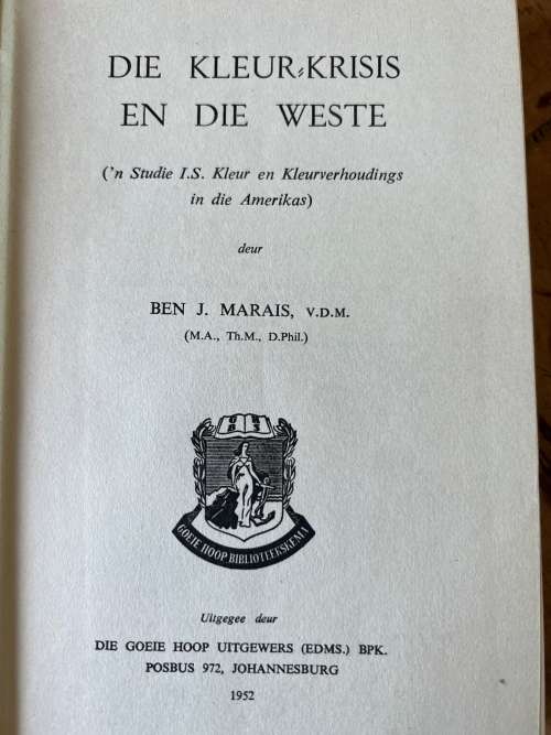 DIE KLEUR KRISIS EN DIE WESTE