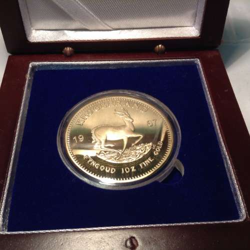 1967 1 oz fine gold copy KrugerRand for display