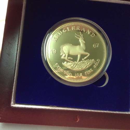 1967 1 oz fine gold copy KrugerRand for display