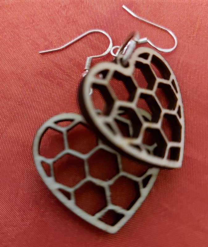 Ilovethisss designer - Laser cut Ear rings - wooden