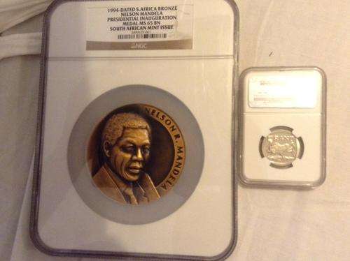 Wow Half price 1994 Extra large Nelson Mandela Bronze medal