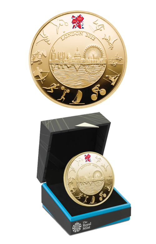 2012 London olympic 5 crown coin gold plated silver (CRAZY SPECIAL)