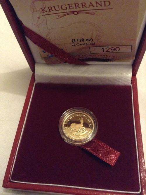 1/10OZ  22 carat Gold KRUGER RAND Limited Edition only 5000 minted