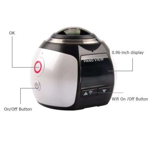 ELITE 360 Degree Panoramic Wireless Sport Camera-Wifi-16 MP HD-30fps