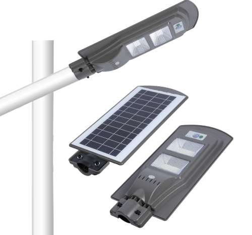 60W LED Solar Power Street Light, PIR Motion Sensor, Waterproof, Night Sensor