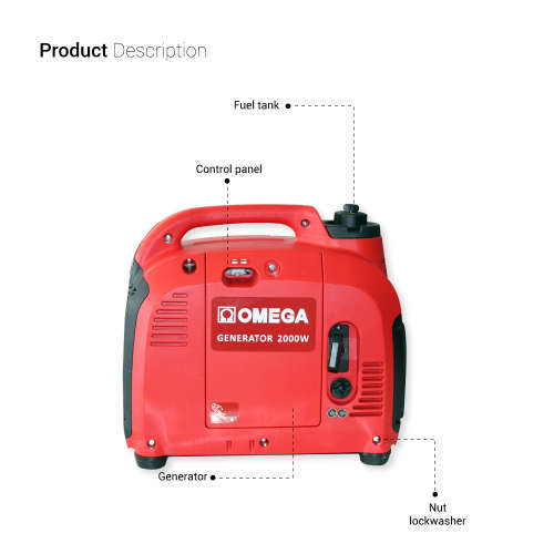 OMEGA 2000W 4-STROKE SILENT INVERTOR GENERATOR OP-2000IC