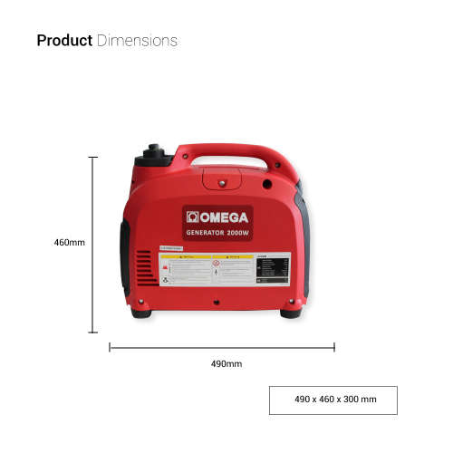 OMEGA 2000W 4-STROKE SILENT INVERTOR GENERATOR OP-2000IC