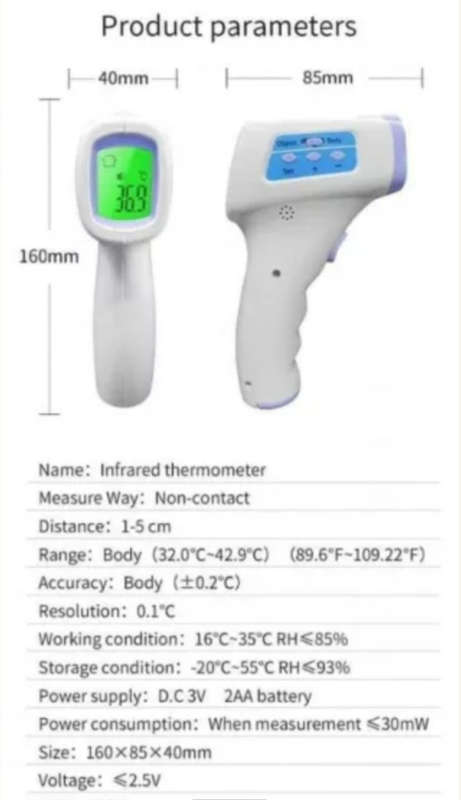 Professional Non-Contact Infrared Thermometer - Precision At It's Best!