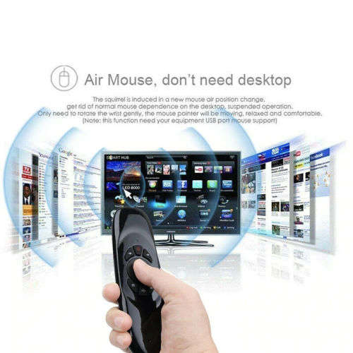 2.4GHz Wireless AIR MOUSE with Gyroscope - QWERTY Keyboard - Remote Control