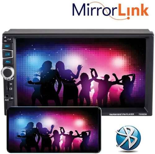 7" TOUCH SCREEN CAR MP5 PLAYER - DOUBLE DIN - USB - BLUETOOTH - REVERSE CAMERA INPUT - MIRROR LINK
