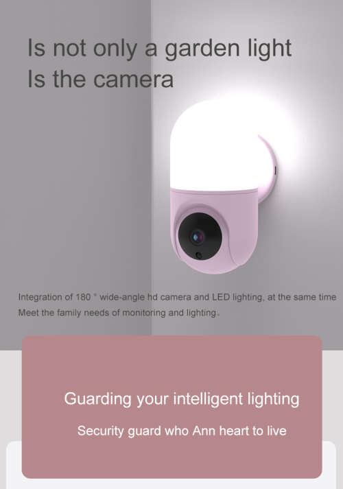 HD Outdoor Surveillance Camera with Light - Wi-Fi - IR Night Vision - Motion Detect - 2 Way Audio
