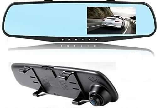 Full HD Rear view Mirror Vehicle BlackBox DVR - Dual Channel  - Display Screen