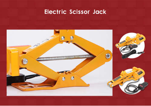 2 Ton Automotive Electric Scissor-Type Car Jack & 12V Impact Wrench Combo Set - Great Investment!