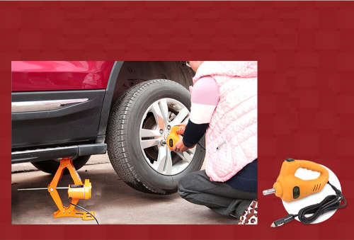 2 Ton Automotive Electric Scissor-Type Car Jack & 12V Impact Wrench Combo Set - Great Investment!