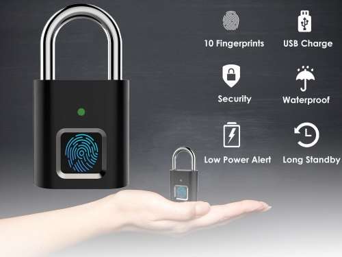 New Smart Mini Key-less Fingerprint Padlock - USB Charging - Convenience at it's BEST!!!