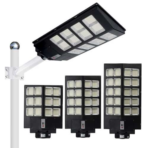 600W High Quality Solar Charged - Double Sided - LED Street Light - 12 Node - Remote Control