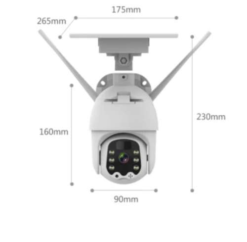 Solar Charged WIFI Outdoor Camera with  Separate Solar Panel - 5MP - 1080P HD - Two Way Audio