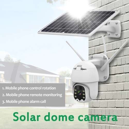 Solar Charged WIFI Outdoor Camera with  Separate Solar Panel - 5MP - 1080P HD - Two Way Audio