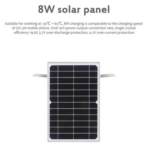 Solar Charged WIFI Outdoor Camera with  Separate Solar Panel - 5MP - 1080P HD - Two Way Audio