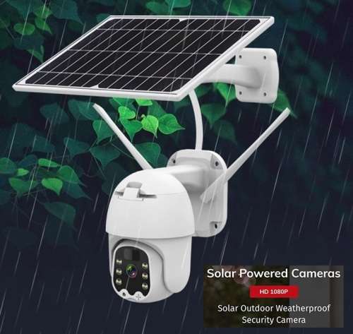 Solar Charged WIFI Outdoor Camera with  Separate Solar Panel - 5MP - 1080P HD - Two Way Audio
