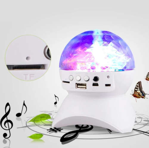 Crystal LED Magic Ball Speaker - Bluetooth - RGB - 360° Rotating