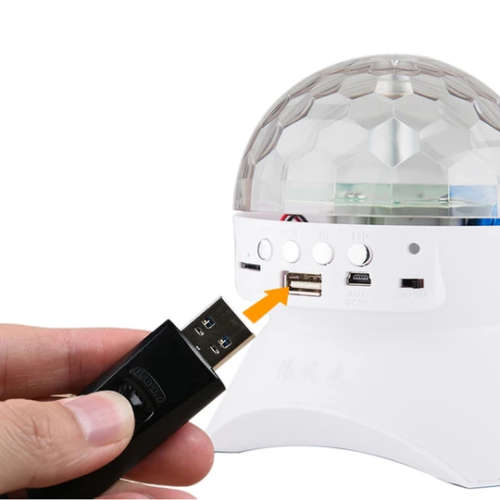 Crystal LED Magic Ball Speaker - Bluetooth - RGB - 360° Rotating