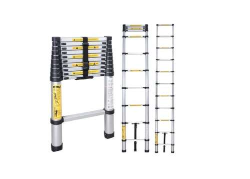 2.6m Aluminium Telescopic Ladder - Compact Design - Light Weight