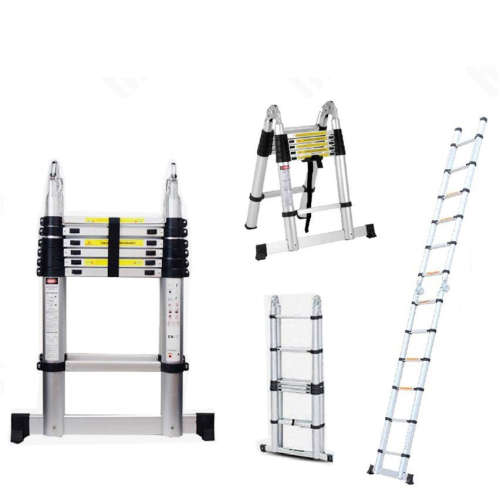 2.6m Aluminium Telescopic Ladder - Compact Design - Light Weight