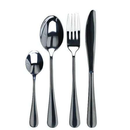 Elegant 24pc Fine Living Stainless Steel Cutlery Set in Wooden Box