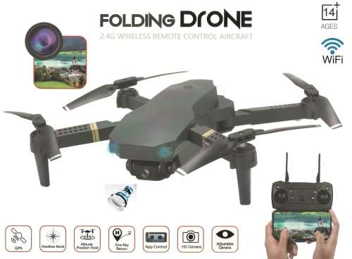 RC Folding Wing Quad Copter Drone - 2.4Ghz - Wifi - App Control - One Key Return - HD Camera