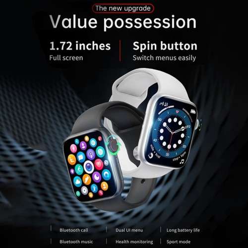T800+ Smart Watch - 1.72" Screen - B/Tooth Calling - Dual UI Menu - Health Monitoring - Sport Mode