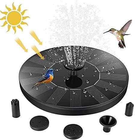 Solar Powered Water Fountain - Floating Solar Bird Bath - Great Addition to Your Garden!