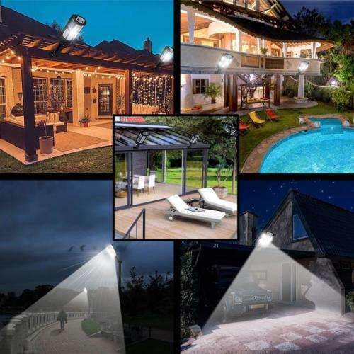 900C 59COB Solar Wall/Street Light with Remote Control - 120° Wide Angle - Motion Sensor - 3 Modes