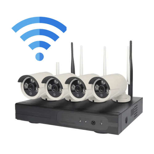 4 Channel HD NVR Latest Software CCTV System + HDMI + Phone Viewing + Waterproof Cameras