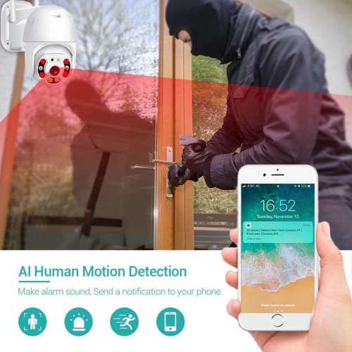 Jortan HD Smart Color Outdoor Wifi Camera - Built In Microphone and Speaker  - IR/Color Night Vision