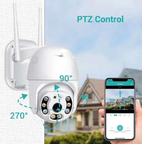 Jortan HD Smart Color Outdoor Wifi Camera - Built In Microphone and Speaker  - IR/Color Night Vision