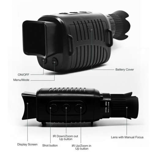 Digital Night Vision Monocular Camera Recorder - Manual Focus - Zoom Function