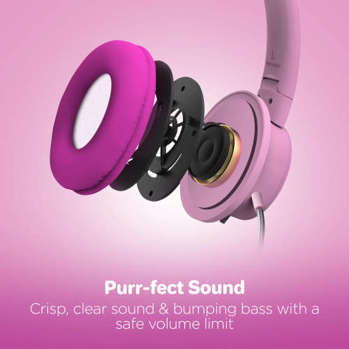 Cat LED Bluetooth 5.0+EDR Foldable Wireless Headphones - TF Card Compatible