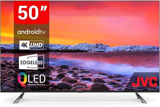 JVC 50` Quantum Dot Google Smart TV - QLED - Bluetooth Voice Control Remote