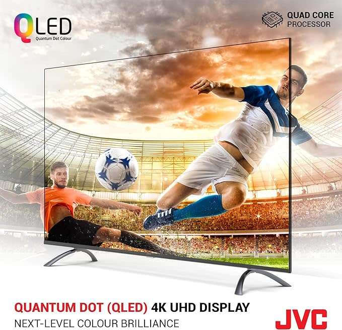 JVC 50` Quantum Dot Google Smart TV - QLED - Bluetooth Voice Control Remote