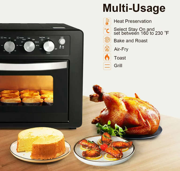 32L RAF 3-in-1  Multifunction Electric Oven, Air Fryer and Toaster - Living Healthier