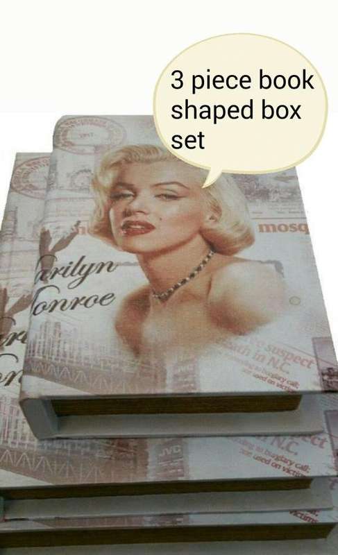 Marilyn Monroe 3pc Book Shaped Jewelry Box