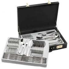 TOP QUALITY 72pc Rossler Cutlery Set in Leatherette Case