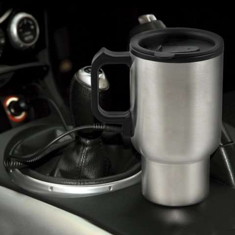 Heated Travel Mug Stainless steel with car charger!!! NEW!!! WOW