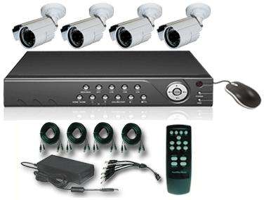New!!! Complete 4 Channel 1200TVL Security Surveillance System With Internet & 3G Phone Viewing