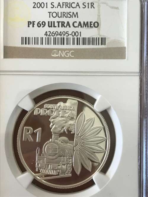 2001 Silver R1 Tourism PF 69 Ultra Cameo