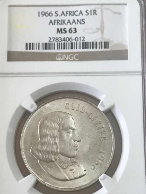 1966 Silver R1 Afrikaans MS63