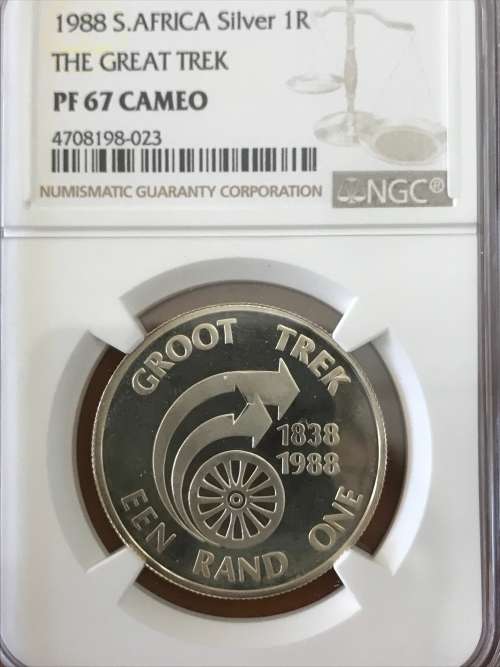 1988 Silver R1 The Great Trek PF67 Cameo